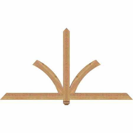 Ekena Millwork Redmond Smooth Timber Gable Bracket, Western Red Cedar, 72"W x 39"H x 3 1/2"D x 3 1/2"F, 13/12 Pitch GBW072X39X0404RED00SWR